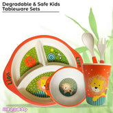 Baby Feeding Essential Baby Dinner Set Infant Training Eating Utensils-Lion